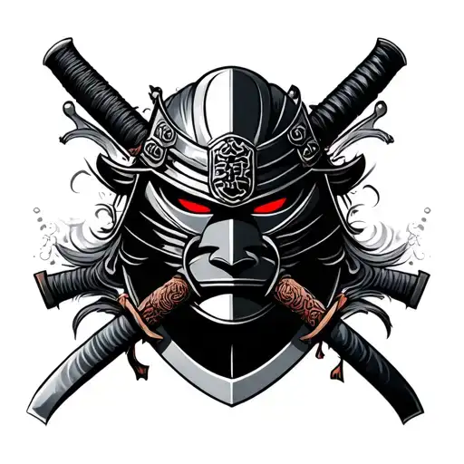 Samurai Mask Katana Sword