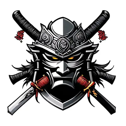 Samurai Mask Katana Sword