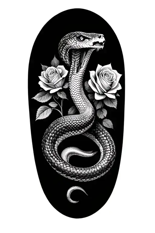 Snake And Roses