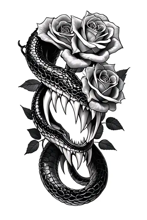 Snake Fangs And Roses