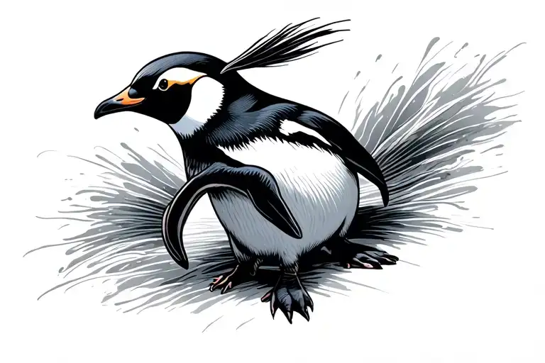 Cool Penguin Reaching Towards