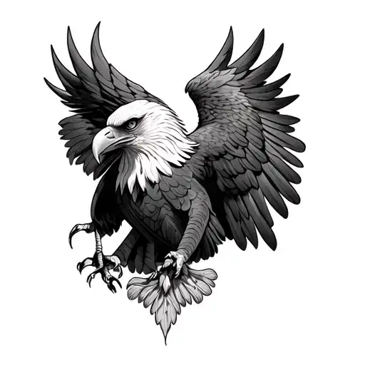 Albanian Double Head Eagle Tattoo Design