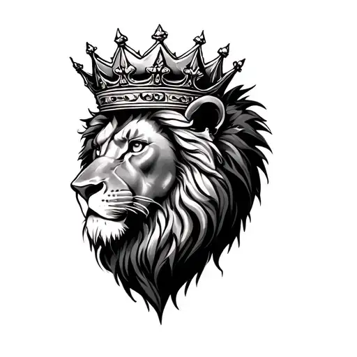 Lion Wearing A Crown