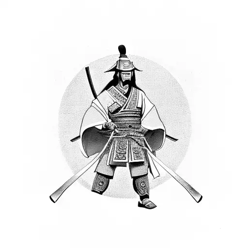 Samurai With Double Sword