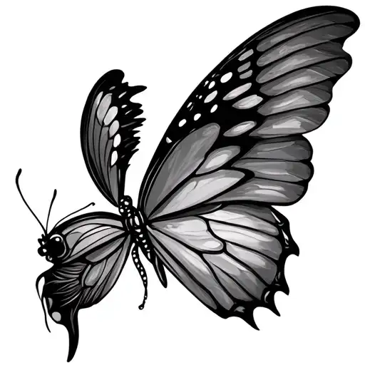 Butterfly With Angel Wings