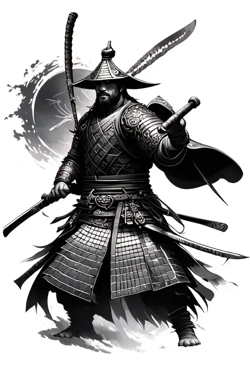 Japanese Temple Samurai Warrior