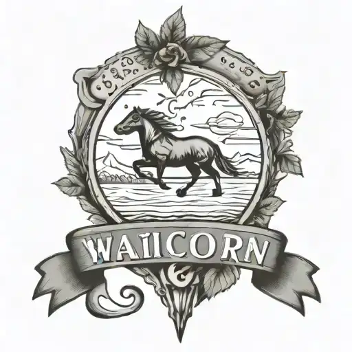 Last Name Woods Capicorn California State Outline