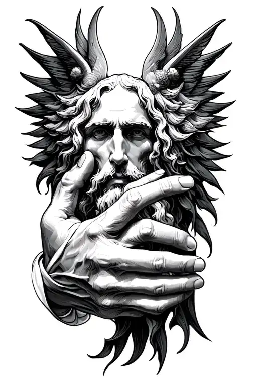 Hand Of Adam And God Touching