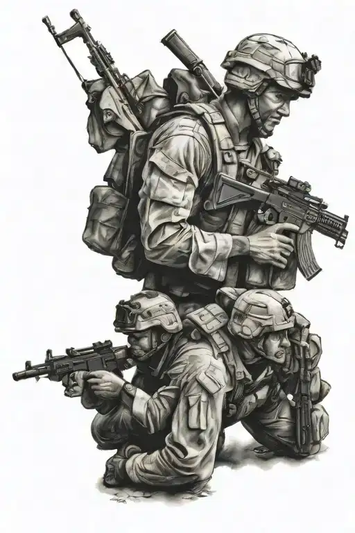 Military Iraq War Scene