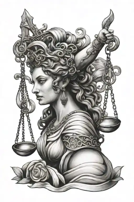 Lady Justice And Medusa