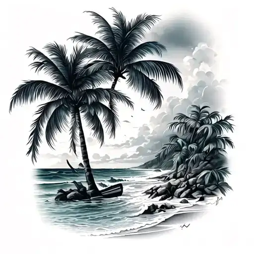 Back Tattoo Full Piece Beach