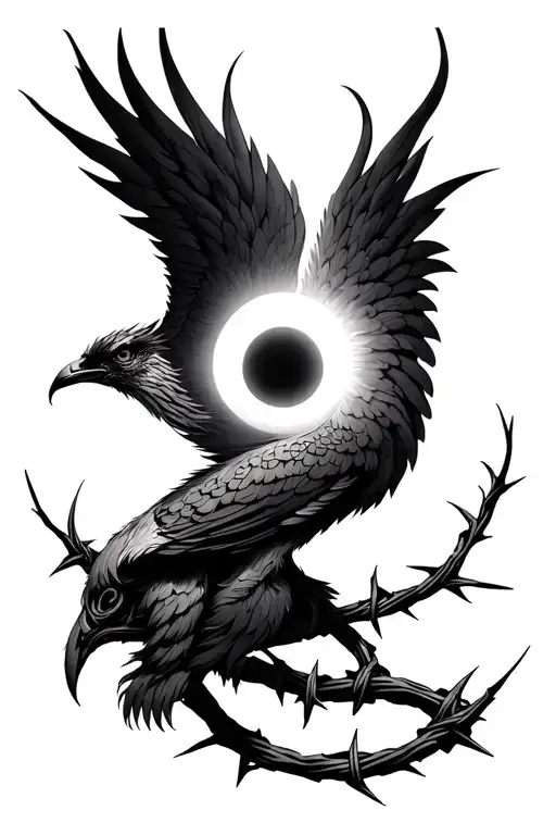 Phoenix Eclipse Third Eye Barbed Wire Or Thorn