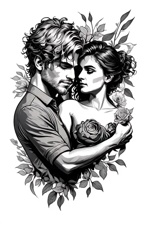 Love In Distance Tattoo For A Man Holding