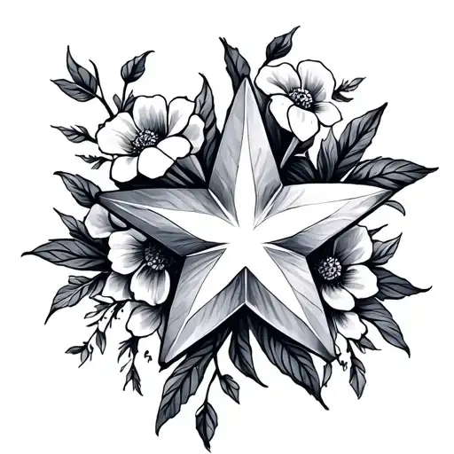 Star With Flowers