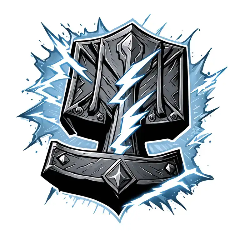 Thor Hammer And Lightning