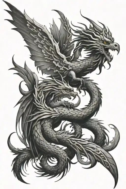 Phoenix And Dragon