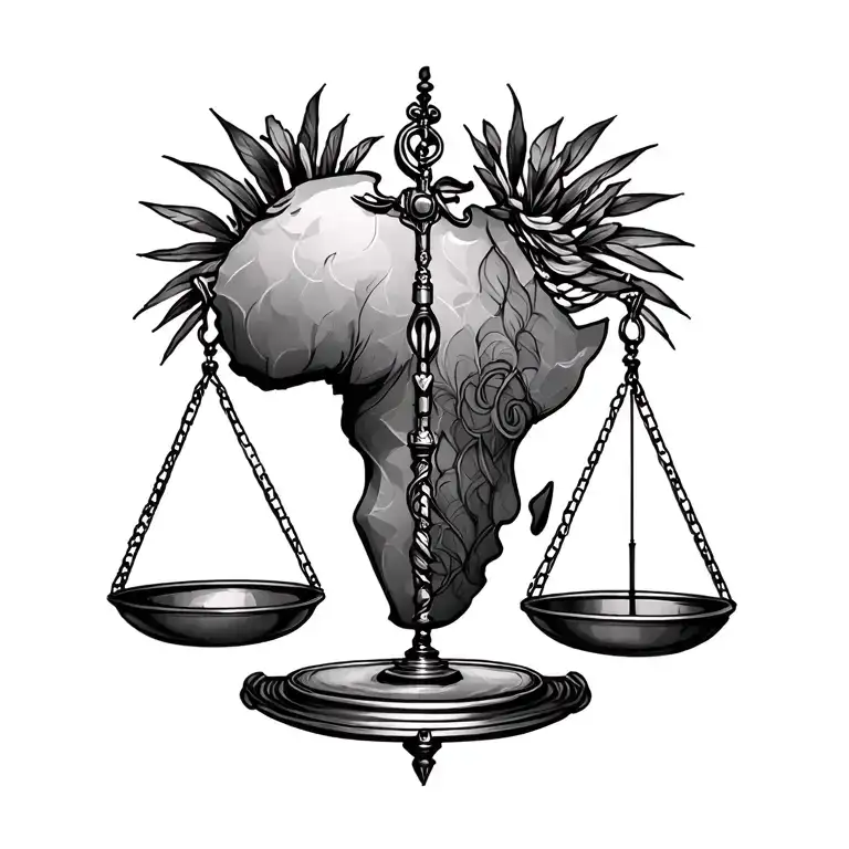 Libra Scales And Africa