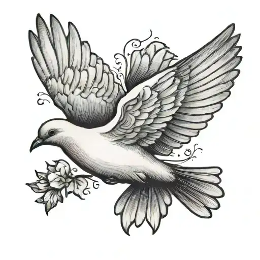 Small Dove Flying