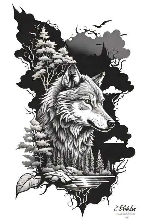 Wolf In Nature