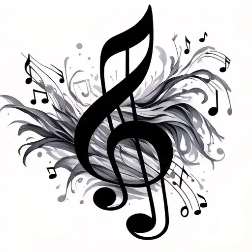 Music Notes Flowing