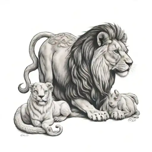 Lion Lamb And Dove