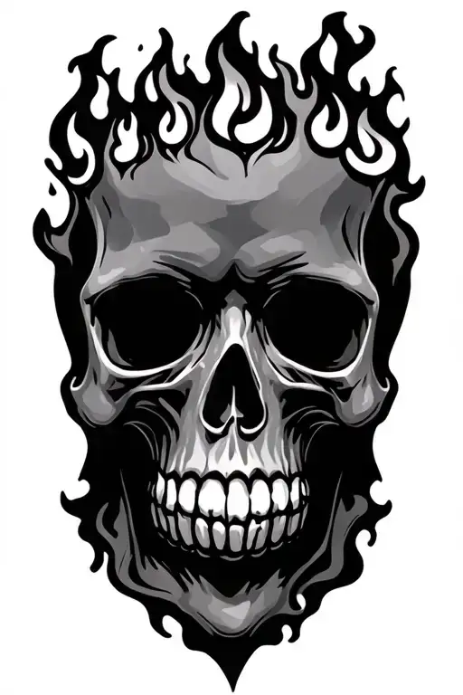 Skull Ouija Flames