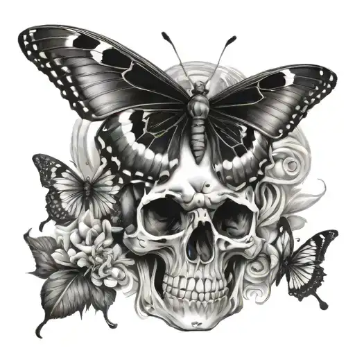 Butterfly And Skull
