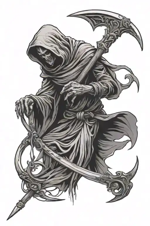 Reaper Holding A Scythe