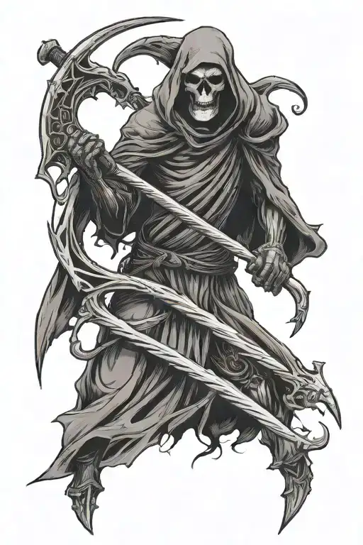 Reaper Holding A Scythe