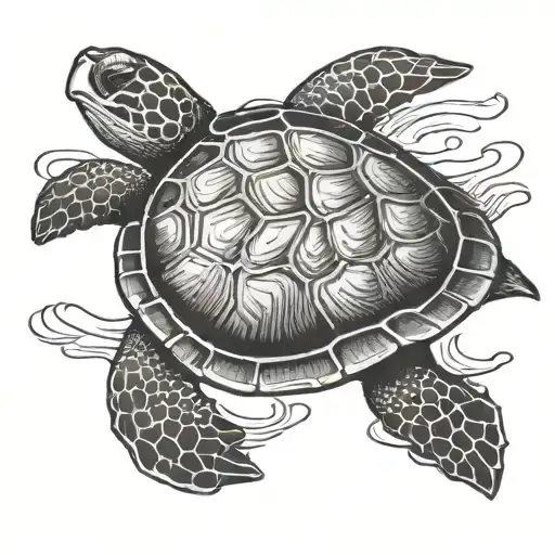 Turtle Swimming Gracefully