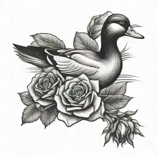 Duck And Rose Wrapped