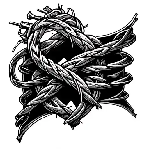 Barb Wire Wrist Tattoo Celtic Detail Twist Incorporating Elements