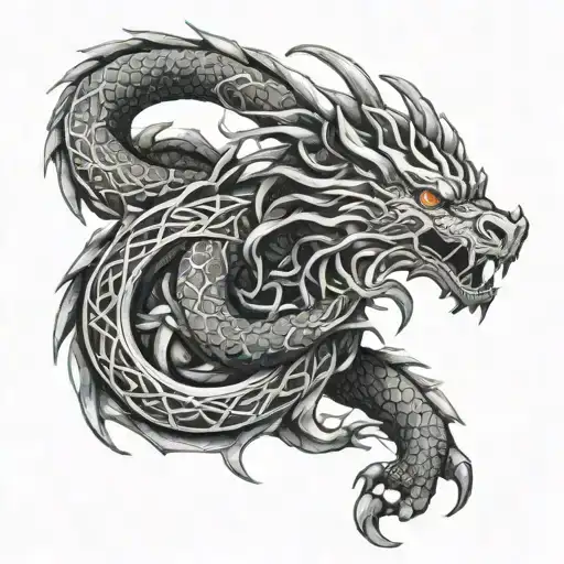 Long Forearm Celtic Knot Dragon