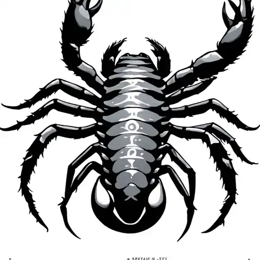 Zodiac Scorpio With Water Symbol And Pluto Element Symbol