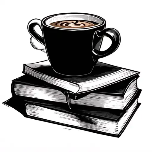 Stack Of Books With Coffee Cup On Top
