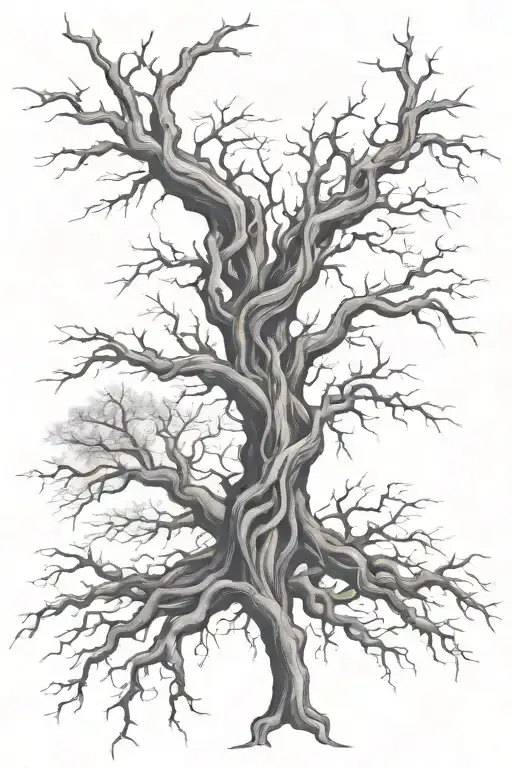 Twisted Tree With Sprawling Branches