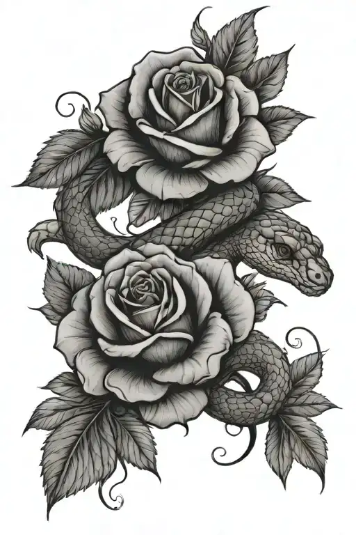 Rose And Snake