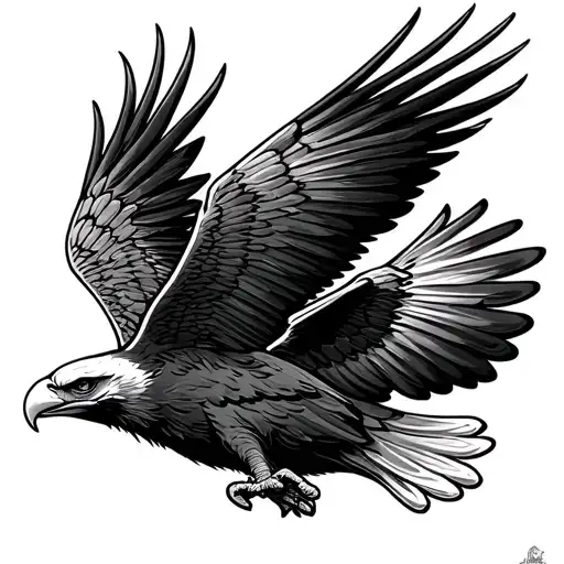 Simple Thin Line Eagle With Whph Training In Script