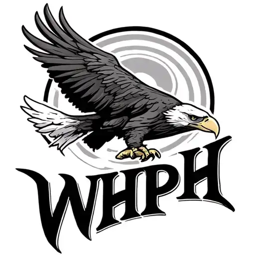 Simple Thin Outline Eagle With Whph Trailing In Script