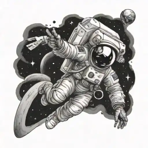 Astronaut Floating