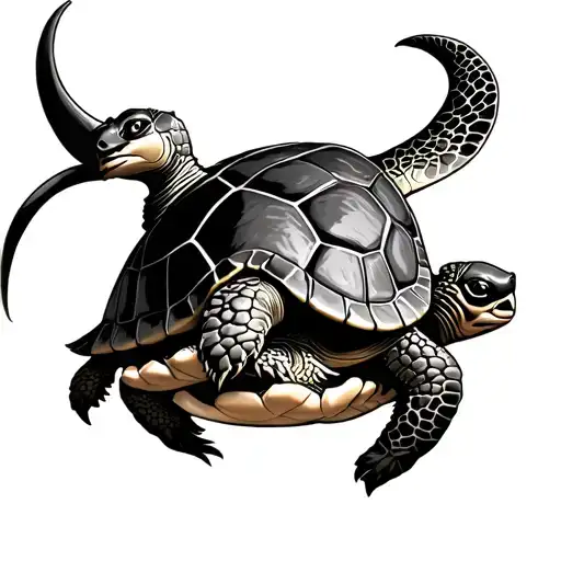 King Neptune Holding A Turtle