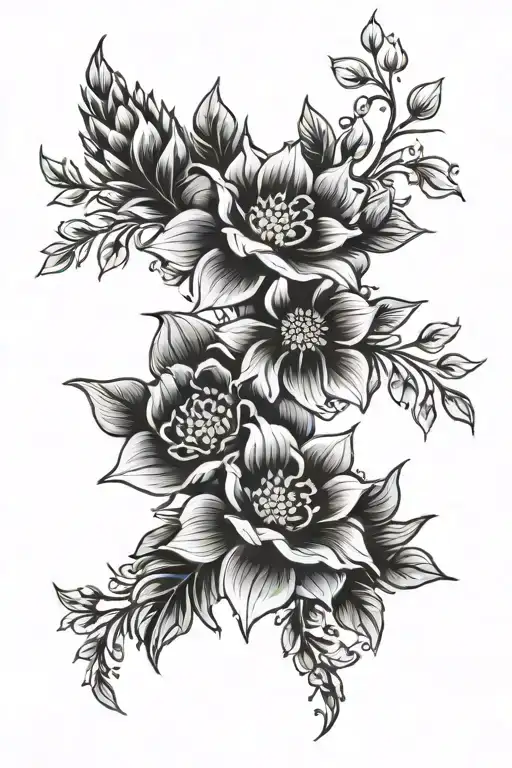 Flowers Along The Spine