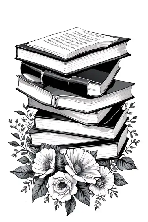 Books Surrounded By Florals