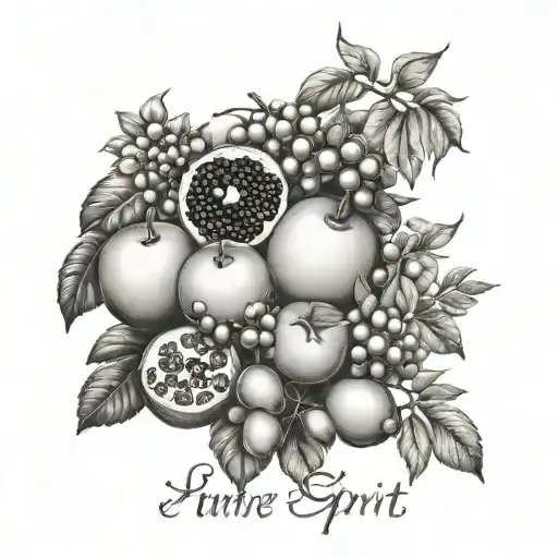 Nine Fruits Of The Spirit In Stylish Font