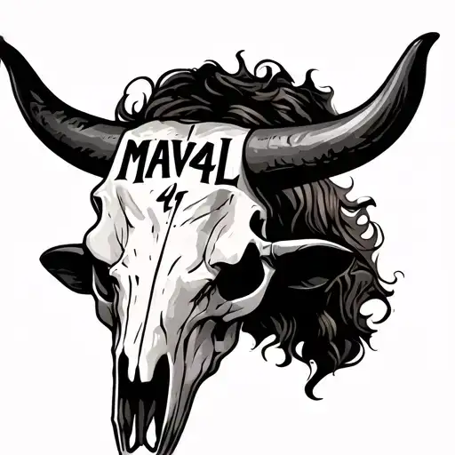 Bull Skull With Text Mav4l
