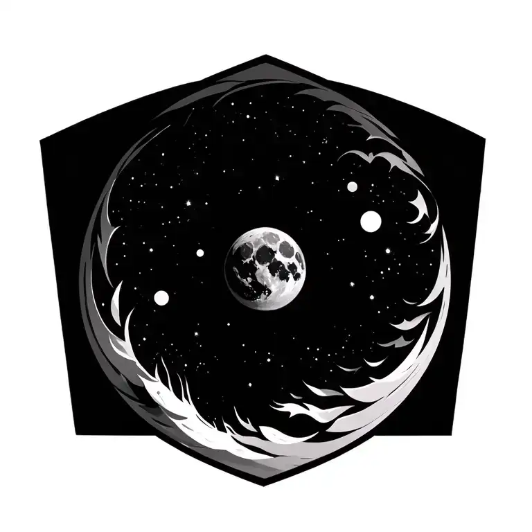 Universe Gradients Moon Tribal