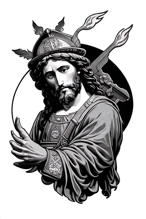 Fire Department And Jesus Christ