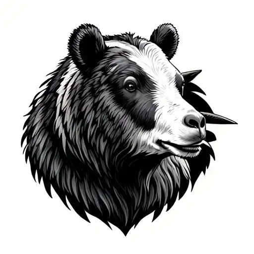 Right Half -Bear Crane With Goat Transition Half I Look