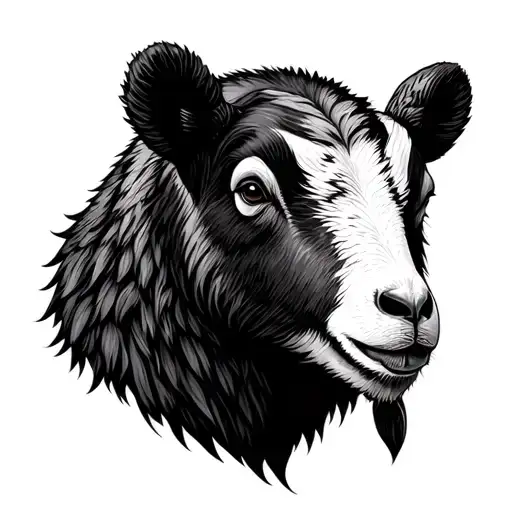 Right Half -Bear Crane With Goat Transition Half I Look