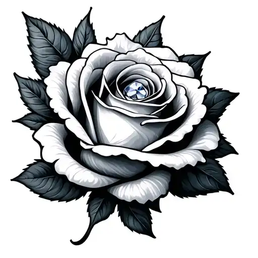 Sapphire Diamond Rose